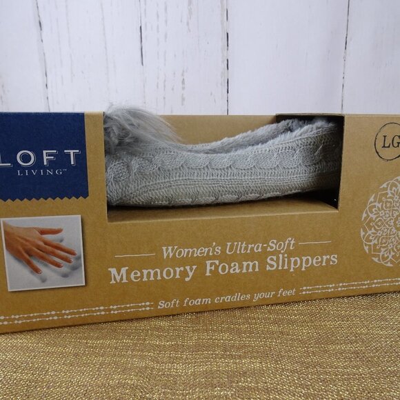 Loft Living Ultra Soft Memory Foam Slippers L New - Picture 5 of 7